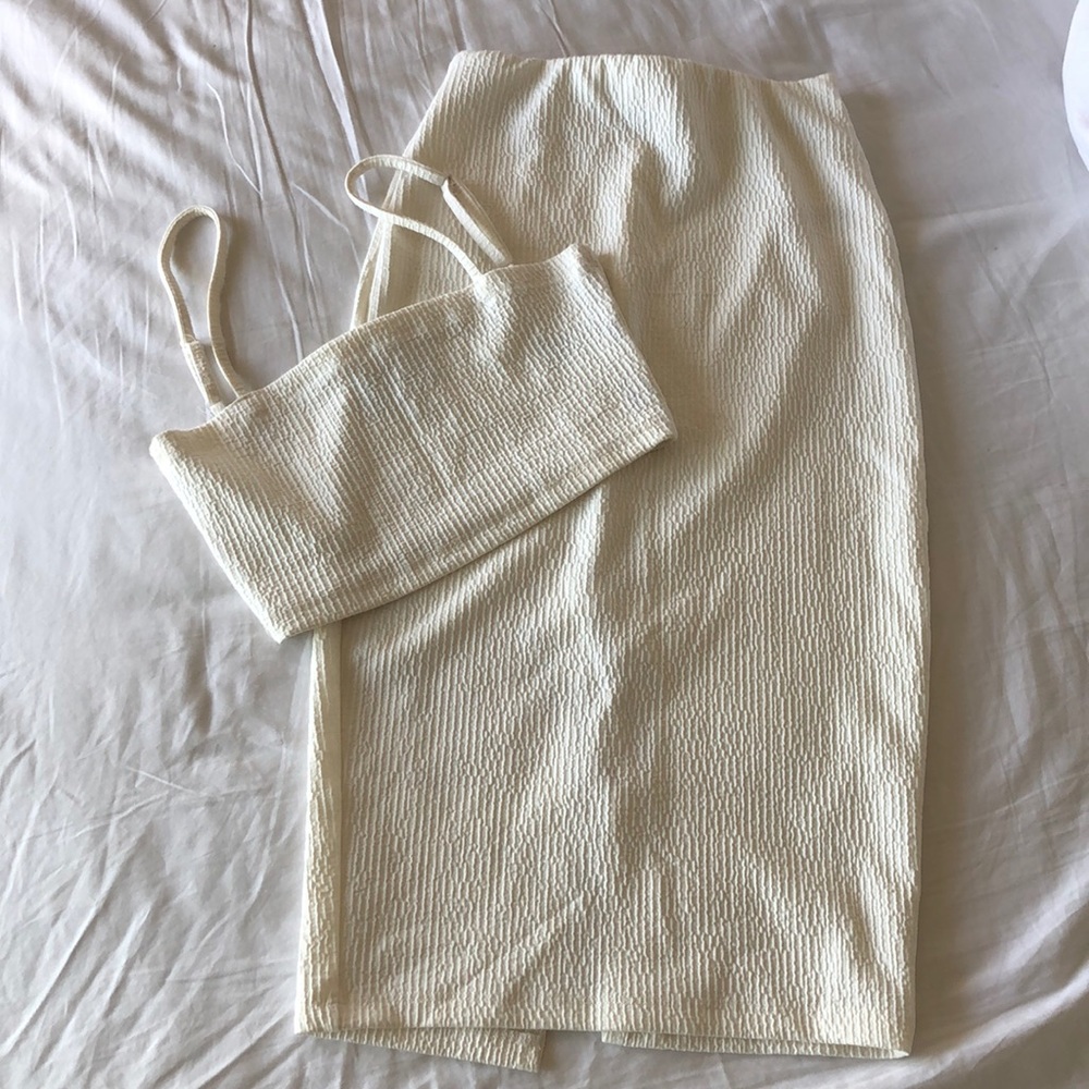 Urban Outfitters White Midi & Crop Set (XS)